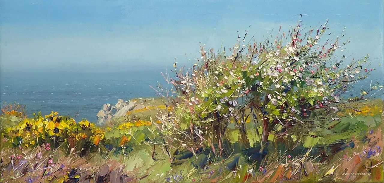 Rex Preston - apple blossom, rosemergy, cornwall